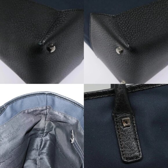 Salvatore Ferragamo Tote Bag Canvas Navy Silver Auth bs18544 - Picture 16 of 16